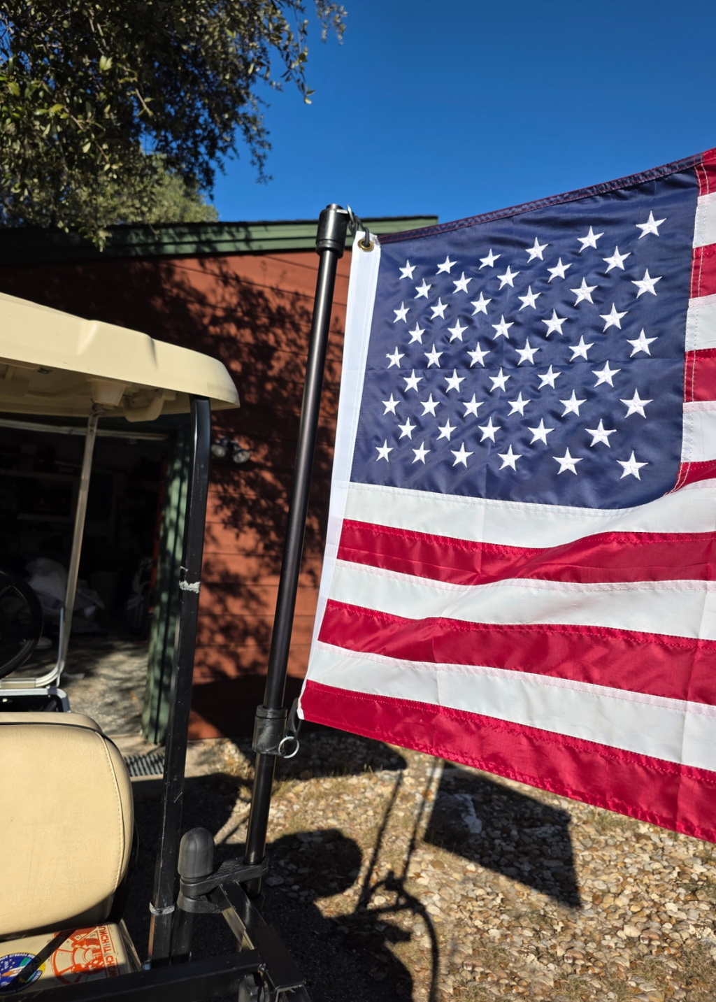 Never-Furl™ Rail Mount System -  Black - Texas Flag